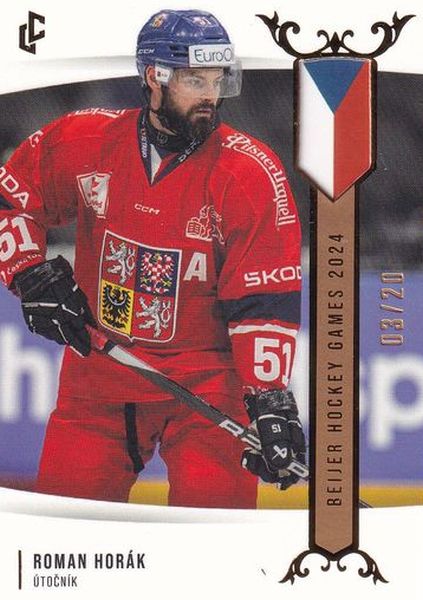 insert karta ROMAN HORÁK 23-24 LC Golden Prague Belongs to Us Beijer Hockey Games Gold /20